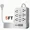 white5FT, variant on 15-in-1 Power Strip with Switch & Surge ProtectionMultifunctional Power Strip with 8AC Outlets 4 USB & 3Type-C USB Ports Socket for Office Home and Travel WallOutlet Extender Power Socket Expander