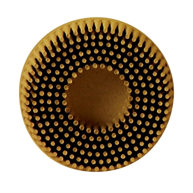 3M Surface Conditioning Disc 07525 Scotch-Brite Roloc; Used For Deburring/Blending/Finishing/Polishing/Cleaning/Coating/Defect/Scratch/Rust Removal; Bristle Disc; 2 Inch Diameter; 80 Grit; Yellow