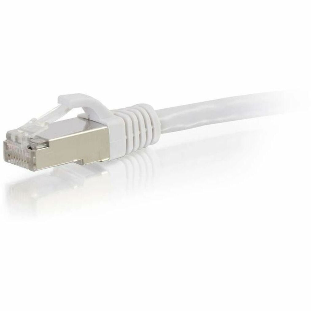 C2G 8ft Cat6 Snagless Shielded (STP)Ethernet Network Patch Cable - White - patch cable - 8 ft - white