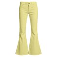 thumbnail image 5 of OOOUM Girls High Waisted Flare Jeans Bell Bottom Denim Pants Stretch Trousers with Pockets , 13-14 Years, 5 of 7
