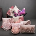 thumbnail image 3 of JWH 3D Decorative Soft Plush Butterfly Throw Pillows for Couch Sofa Chair Home Decor 13x17inch Berry Pink, 3 of 8