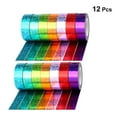 thumbnail image 4 of CIMAXIC 12pcs High Viscosity Fabric Tape Bright Creative Hand Account Handmade Cloth Birthday Party Wedding DIY Tape Decoration(Color Randomization),590.55"X0.59"X0.04", 4 of 5