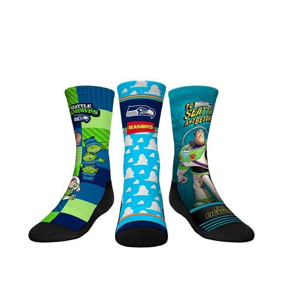 Youth Rock Em Socks Seattle Seahawks Toy Story 3-Pack Crew Socks