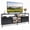 Black, variant on Industrial TV Stand for 55"/60"/65" Inch TVs with Adjustable Shelf, Entertainment Centre with 2 Door & Open Shelf,Black