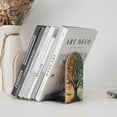 thumbnail image 4 of Naloa Seasonal Tree Reflection Wood Non-Skid Bookend for Shelves,Book Ends for Heavy Books, Book Stand for CDs,1 Pair, 4 of 7