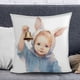 thumbnail image 2 of Uuiauoio Easter Bunny Rabbit Pillow Case Colorful Bunny Throw Pillow Cover Spring Holiday Decorative Throw Pillow Easter Pillowcase Square Cushion Cover for Couch, 2 of 6