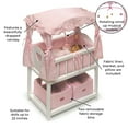 thumbnail image 4 of Badger Basket Canopy Doll Crib with Baskets, Bedding, and Mobile - White/Pink, 4 of 11