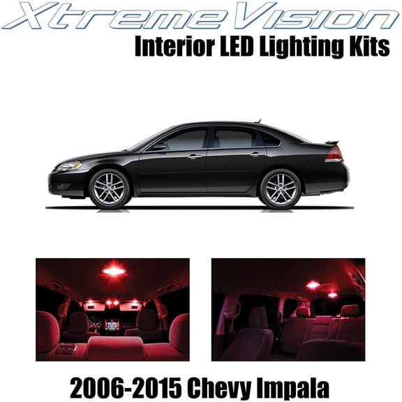 XtremeVision Interior LED for Chevy Impala 2006-2015 16 pcs Red Interior LED Kit   Installation Tool Tool