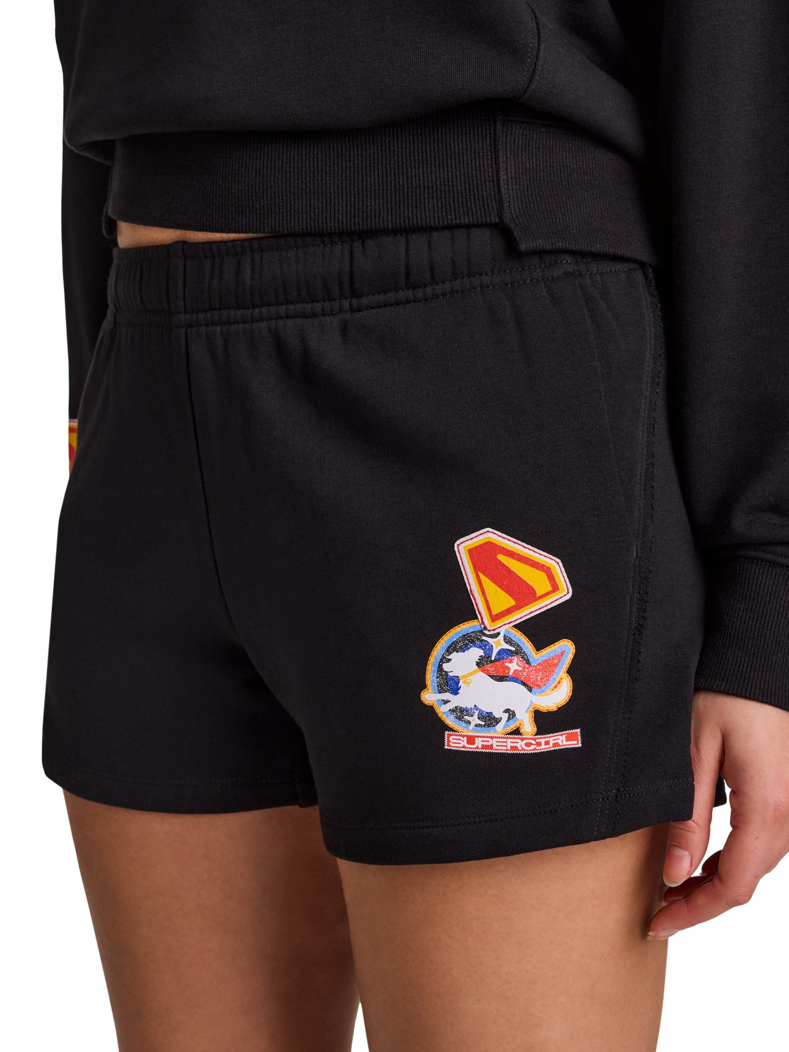 Reebok Women's Supergirl French Terry Graphic Short, Sizes XS-XXL