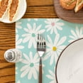 thumbnail image 7 of Light Blue Daisy Flowers Summer Placemats Set of 4 12x18h Seasonal Spring Table Mats for Party Kitchen Dining ration, 7 of 7