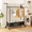 Black, variant on Portable Closet Wardrobe with Wheels,Rolling Clothes Rack with Double Hanging Rods & Fabric Storage Basket,Metal Closet Organizer for Bedroom,Laundry Room & Small Spaces,Black