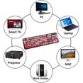 thumbnail image 4 of Colorful Computer Wireless Keyboard and Mouse Combination, Typewriter Soft Key Office Full-size Keyboard, 2.4GHz Non-drop Connection and Optical Mouse (purple Color), 4 of 9