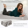 thumbnail image 7 of SUNNY HEAT Electric Mattress Pad King Size with Dual Control 4 Temperature 10H Auto-off, Coral Fleece, Light Grey, 7 of 7