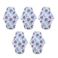 thumbnail image 2 of Washable Period Pads, Reusable Menstrual Pads Soft Floral Printed Breathable Button Snaps M Size  for Female T08,T12,T18, 2 of 7