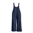 thumbnail image 5 of ClodeEU Women's Sleeveless Wide Leg Jumpsuit with Pockets,Casual Baggy Overalls Jumpsuit Navy,Women's Plus XL, 5 of 8