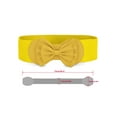 thumbnail image 3 of Cinturón elástico con botón a presión y adorno de lazo para mujer Inspire Chic, amarillo, talla única, 3 of 4