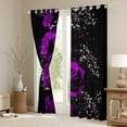 thumbnail image 3 of Manfei Dreamy Purple Flower Black Out Curtains, Rose Floral Curtains Pack of 2 (42x63 Each), Romantic Anniversary Bedroom Curtains, Curtains and Drapes Home Decor, 3 of 6