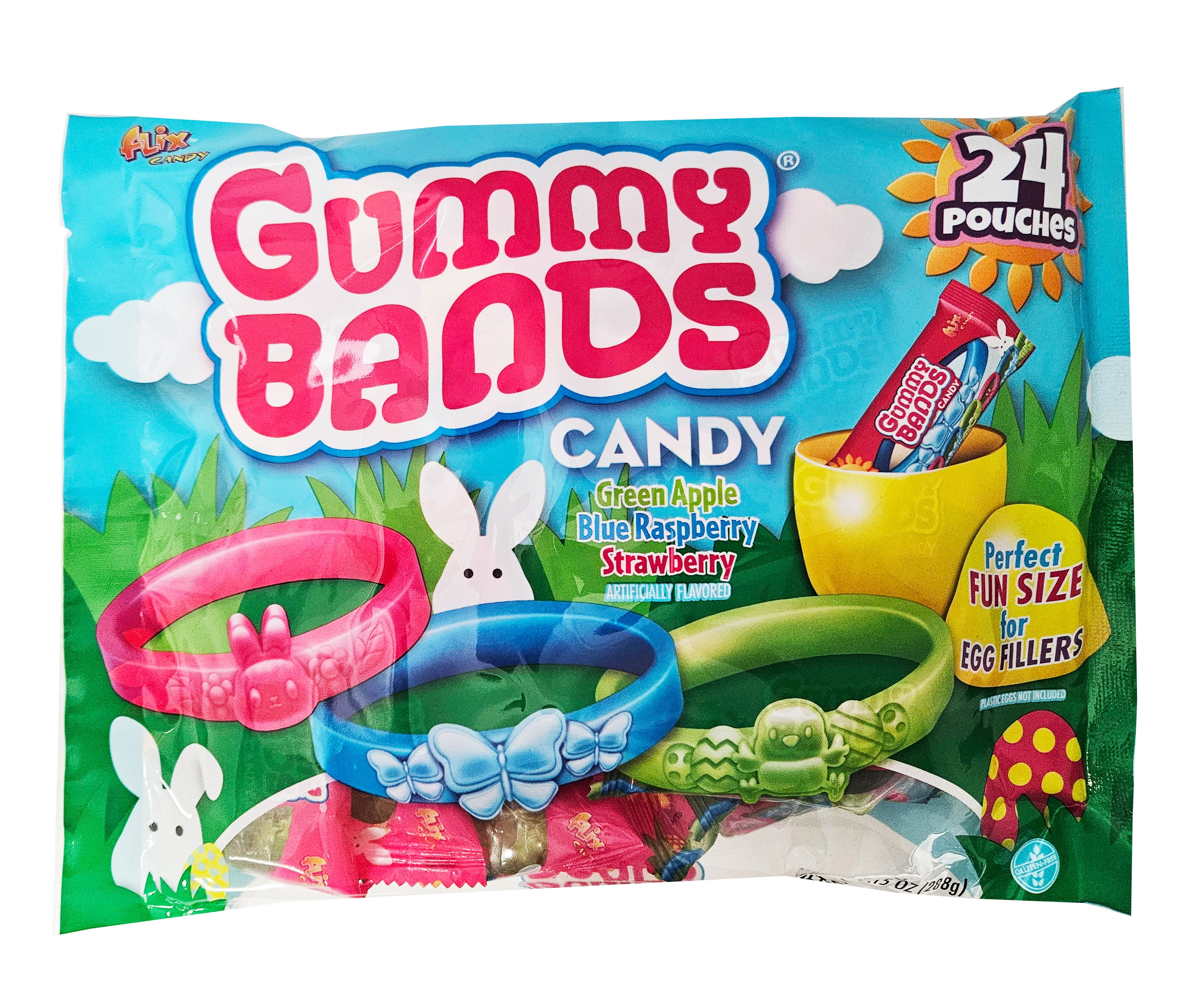 Maud Borup Oversized Strawberry Gummy Bunny, 3 oz, Seasonal Spring