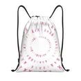 thumbnail image 1 of Fotbe Breast Cancer Awareness (4) Bolsa Mochila con Cordón Estampada, Bolsa de Gimnasio Deportiva, Bolsa Cinch, Bolsa con Cordón para Hombres y Mujeres-Medium, 1 of 6