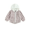 thumbnail image 2 of Toddler Baby Plaid Jacket Baby Boy GIrl Flannel Hoodies 6M 12M 18M 24M 3Y 4Y Zip Up Hooded Fall Winter Outerwear Coat, 2 of 9