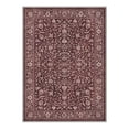 thumbnail image 6 of KUETH 6x9 Machine Washable Flat Pile Carpet Rug for Living Room with Rubber Backing, Vintage Persian Dusty Burgundy Area Rug for Bedroom Dining Room and Home Office, 6 of 6