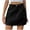Black, variant on Xunlbb Jean Mini Skirts for Women Denim, Women's Fashion Solid Color Elastic Waist Cowboy Cargo Skirt Gift for Girls, Size S-2XL