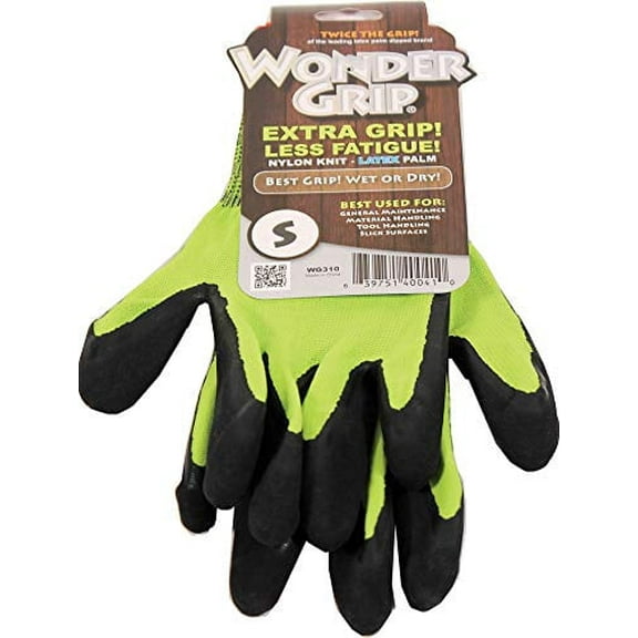 Bellingham Glove Inc. P-Wonder Grip Extra Grip Gloves- Yellow Small