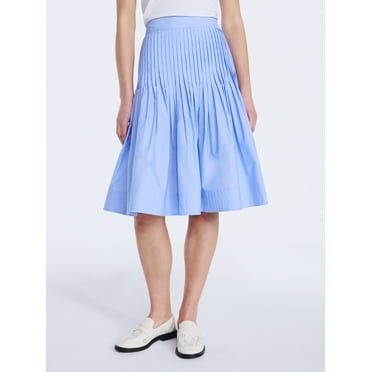 Free Assembly Women's Pintuck Knee Length Skirt, Sizes XS-XXL