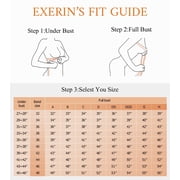 Exerin Women's Front Closure Full Coverage Wirefree Posture Back Plus Size Bra(Grey,44DD)