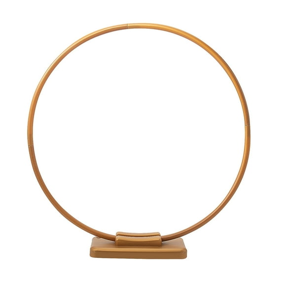 Fun Express Round Centerpiece Gold Plastic Tabletop Frame Decoration - 27"
