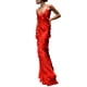 thumbnail image 2 of Txlixc Vestido de noche para mujeres vestido largo sin mangas con volantes de color sólido Txlixc moda, 2 of 8