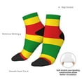 thumbnail image 5 of Adult Quarter Ankle Socks Rastafari Flag Cushion Ventilation Sports Socks, 5 of 7