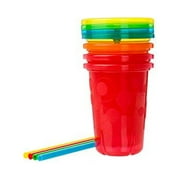 The First Years Take & Toss Straw Cup, Boy, 10 oz, Multicolor, 4 Count