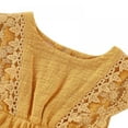 thumbnail image 5 of Newborn Baby Girl Romper (0-18M) Infant Summer Clothes, Ruffle Sleeve Jumpsuit Bodysuit + Headband Outfits, 5 of 9