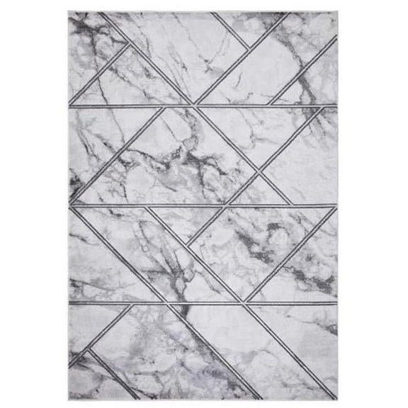 Concord Global Trading Concord Global Brighton Collection Bellucci Area Rug Silver/Ivory /Gray 7'10''x10'6" 8' x 10' Living Room