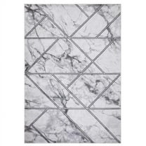 Concord Global Trading Concord Global Brighton Collection Bellucci Area Rug Silver/Ivory /Gray 7'10''x10'6" 8' x 10' Living Room