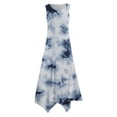 thumbnail image 4 of asddcavvf Robes pour Femmes Robe d'Été Décontractée Sans Manches Imprimée Teinture sur Nœuds Ourlet Mouchoir, 4 of 4
