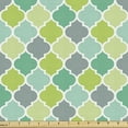 thumbnail image 1 of Teal Fabric by the Yard Upholstery, Traditional Moroccan Cultural Pattern Trellis Quatrefoil Motif in Vibrant Colors Retro, Decorative Fabric for DIY and Home Accents, 5 Yards, Multicolor by Ambesonne, 1 of 4