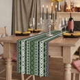 thumbnail image 2 of Green Black Boho Table Runner Vintage Tribal Striped Southwestern Tablerunners 13 x 70 Inch, Table Decorations Tabletop Scarf for Summer Gathering Holiday Farmhouse Kitchen Dining Decor, 2 of 8