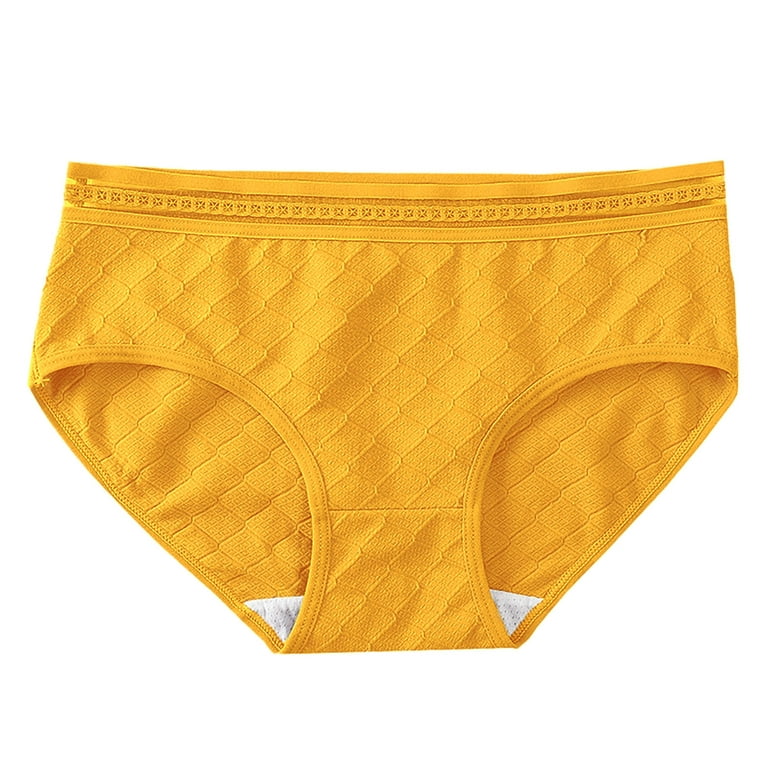 CAICJ98 Womens Underwear Women's Cotton Underwear High Waisted Full  Coverage Ladies Panties (Regular & Plus Size) Orange,M 