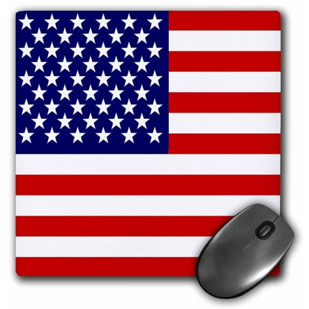 3dRose American Flag - Patriotic USA stars and stripes red white and blue - 4th July America Patriot, Mouse Pad, 8 by 8 inches