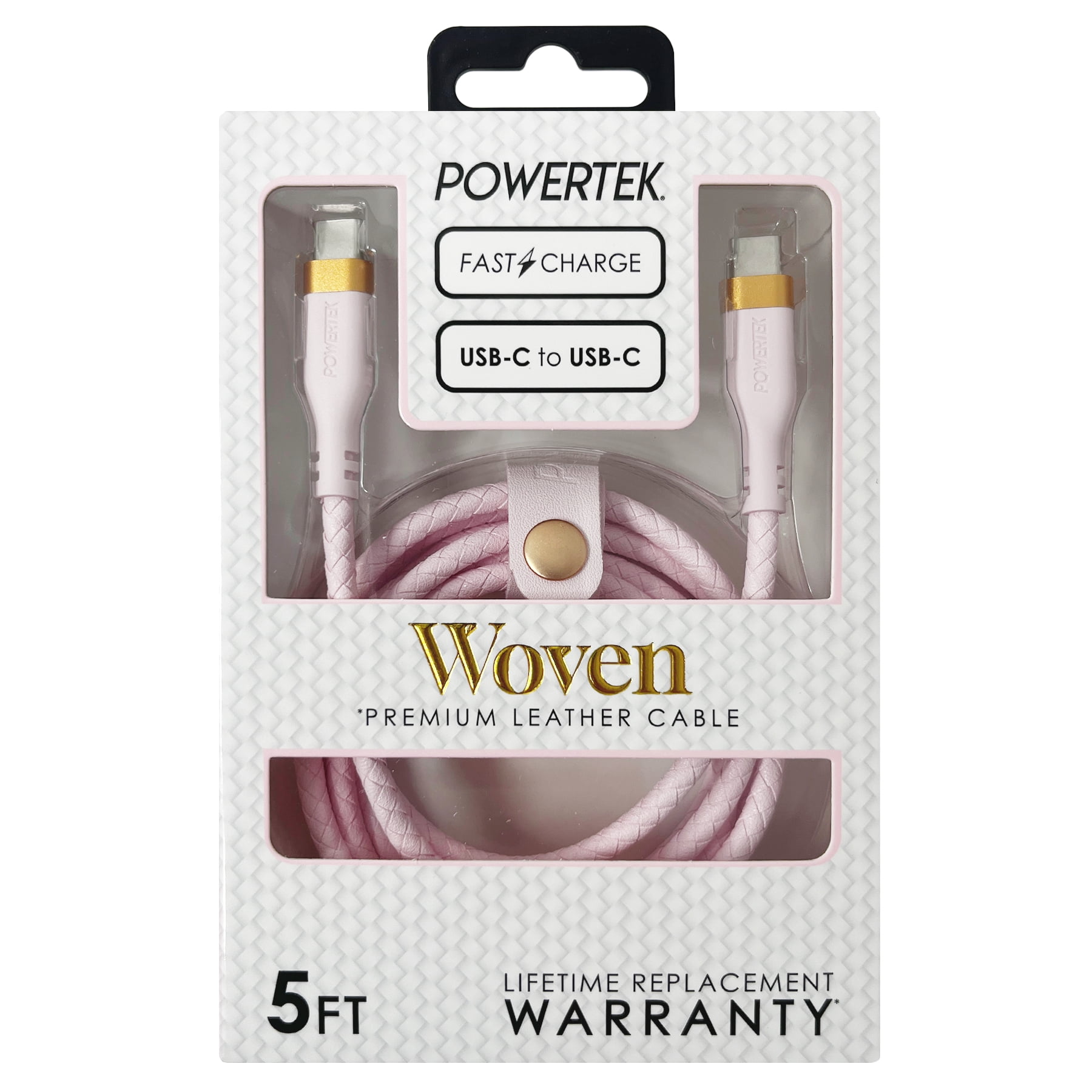 Liquipel Powertek Woven USB-C to USB-C - Pink