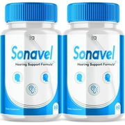 (2 Pack) Sonavel Supplement Pills- For Hearing Support Tinnitus - Premium Formula - White Color Pills and One Size - 120 Capsules