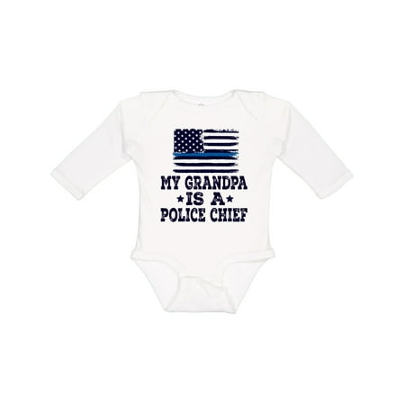 

Inktastic Police Chief Grandpa Law Enforcement Boys or Girls Long Sleeve Baby Bodysuit