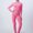 Pink, variant on WWV Two Piece Yoga Set Womens Workout Set Crewneck Long Sleeved Shirts Sets Stretchy High Waist Leggings Suit Solid Stylish Slim Tracksuit Outdoor Athletic Sportswear Gray L