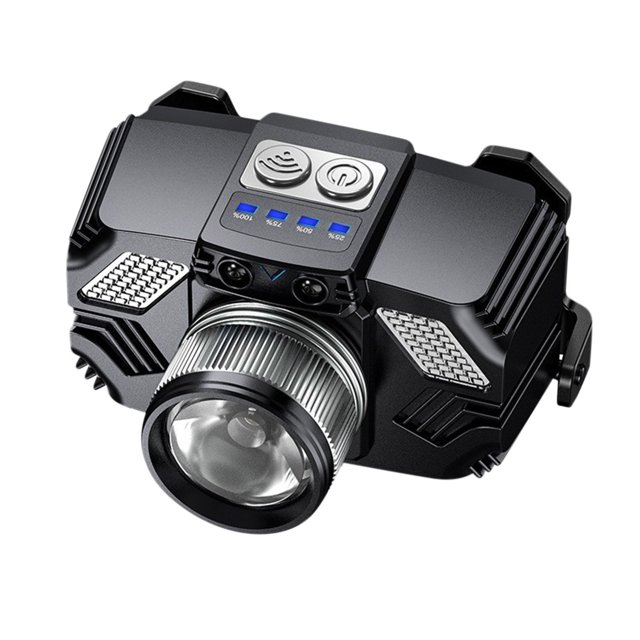Faros delanteros de luz potente, súper brillantes, carga, largo alcance, para uso doméstico, externo, con detección