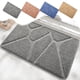 thumbnail image 1 of Esterilla antideslizante para baño - Alfombra de poliéster absorbente 23,62x15,74 in • Secado rápido • Alfombra lavable en la entrada o dormitorio • Patrón decorativo suave • Gris, rosa, azul, caqui, 1 of 6