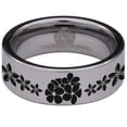 thumbnail image 2 of Plumeria Tungsten Carbide Ring, 2 of 9