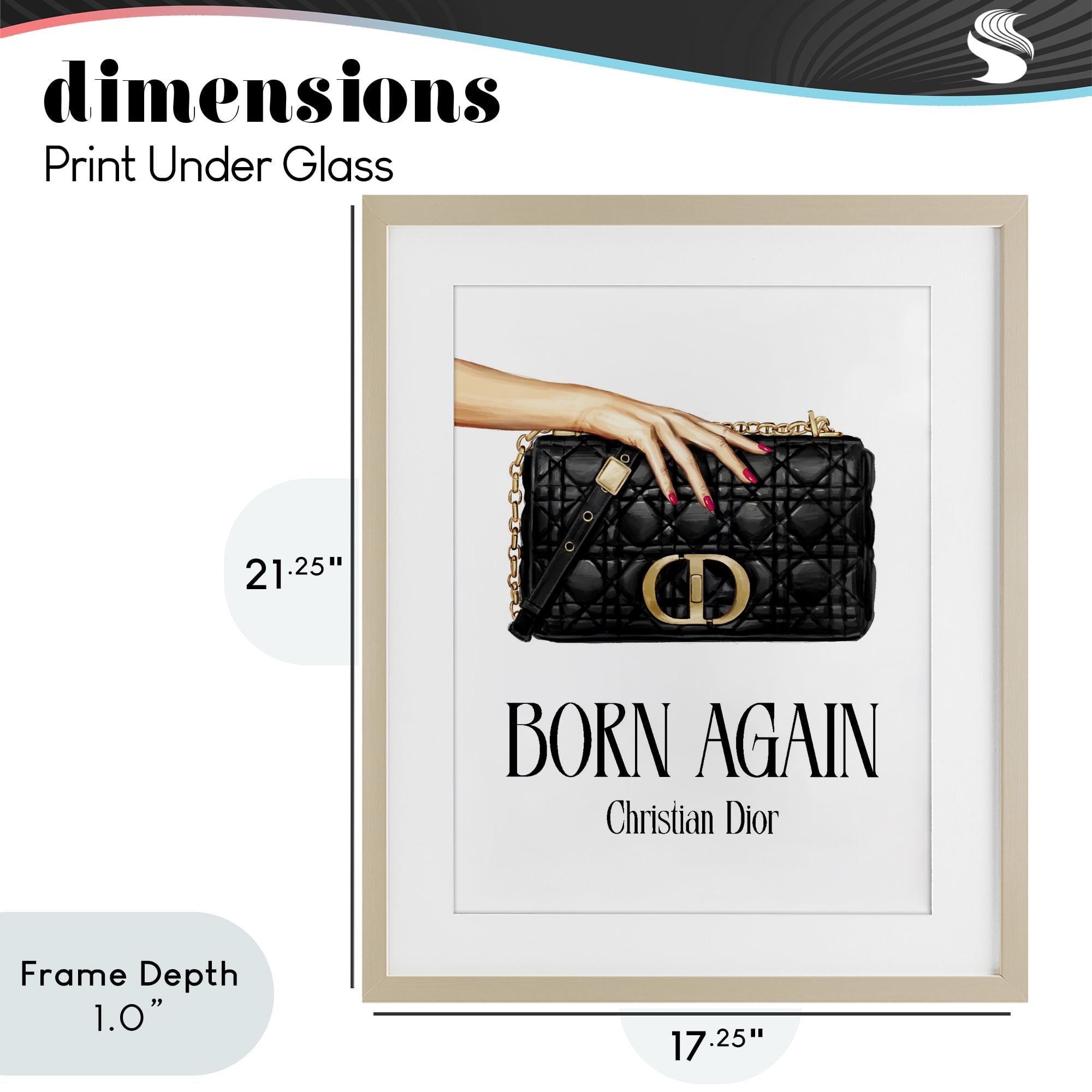 Stupell Industries Born Again Christian Luxury Birch Framed Print Under Glass, design by Ziwei Li