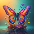 thumbnail image 1 of 5D DIY Taladro Diamante Pintura Cemento Mariposa Kit Del 30x30cm, 1 of 9
